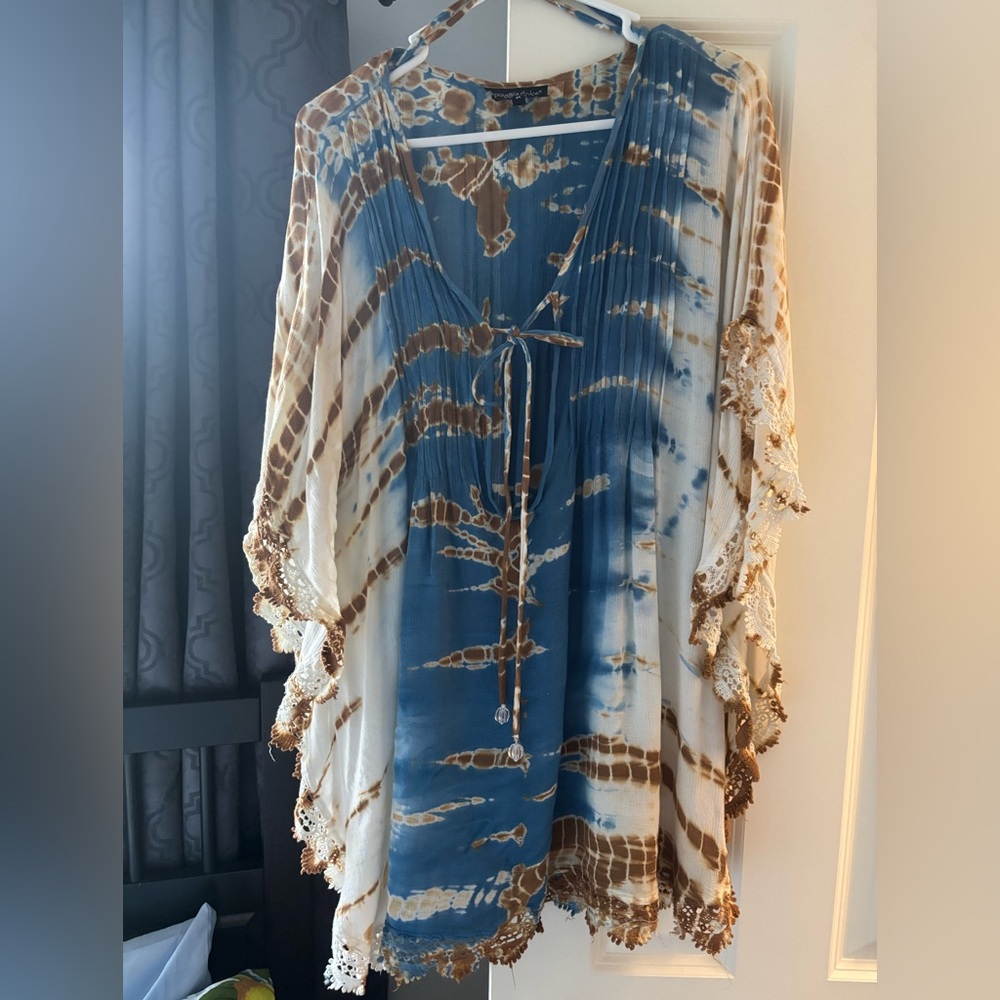 Bohemian Tie-Dye Swim Coverup